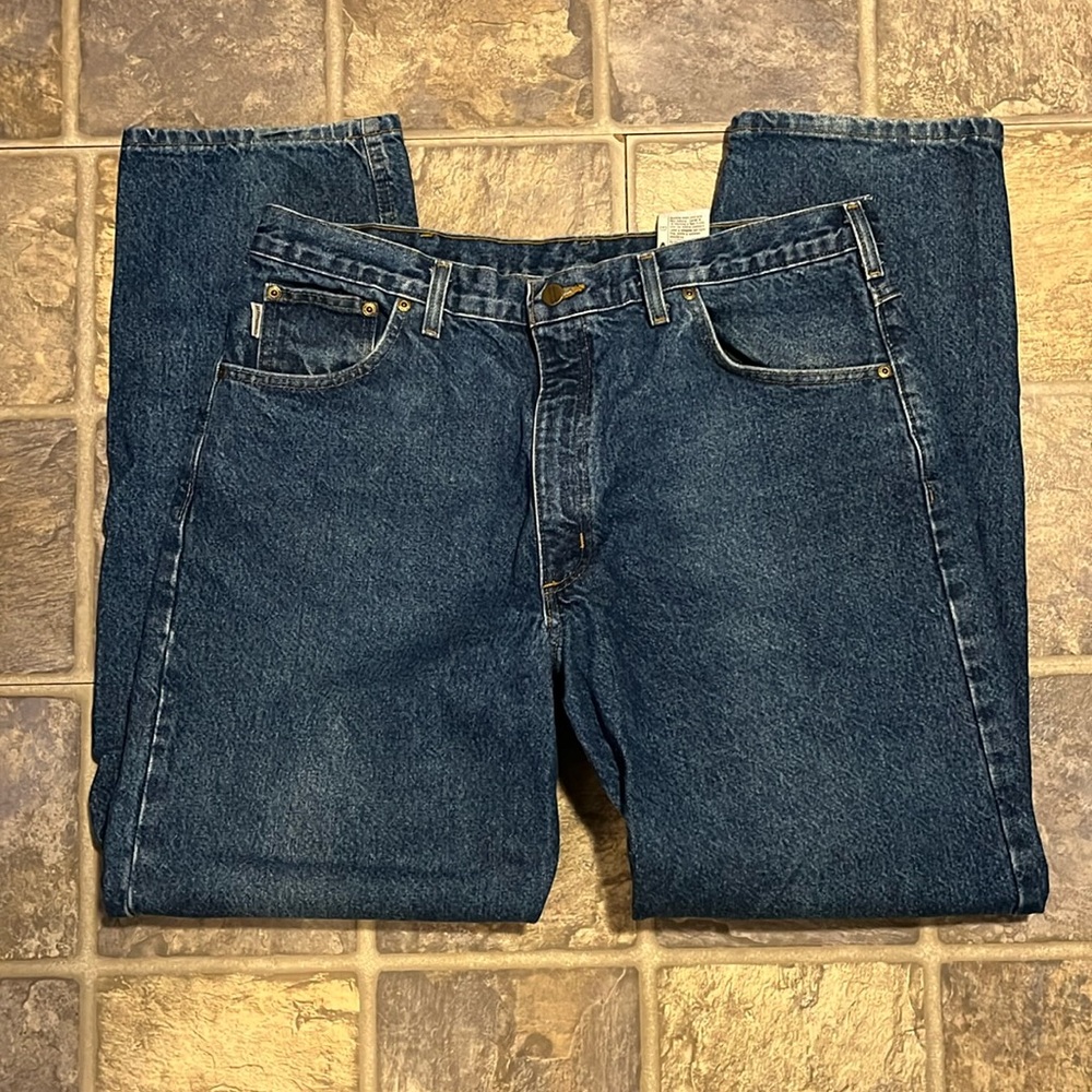 Carhartt denim jeans, 5 Pocket, Size 38 x 32, Blue